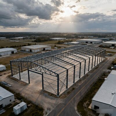 Steel Structure Warehouse Metal Frame Building Designed for Industrial Storage with High Strength and Long Service Life